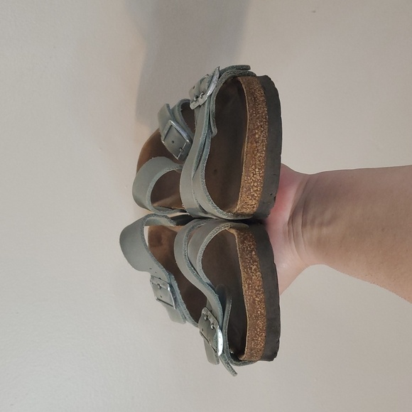 Birkenstock Franca Sandals Womens Grey Green Strappy Foot Matte Color - Picture 5 of 14